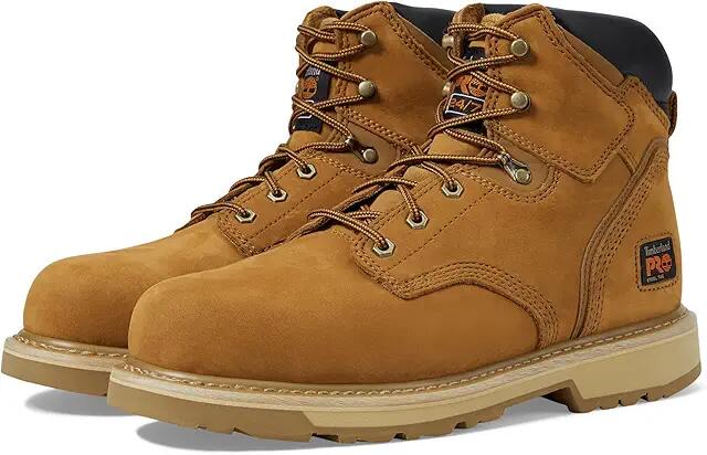 Timberland PRO 6 Pit Boss Steel Toe (Wheat Nubuck Leather) Men's Work Lace-up Boots Cover