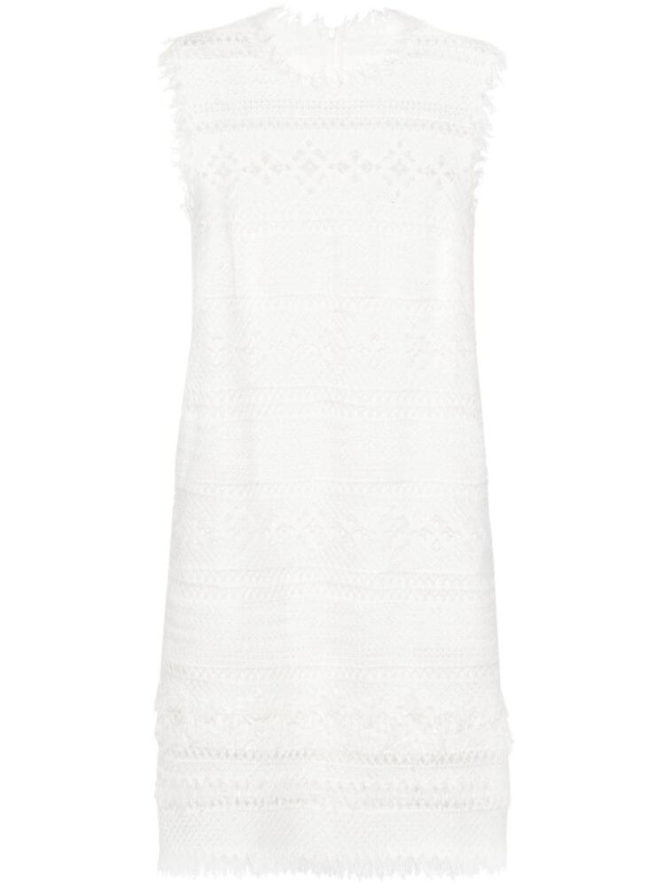 Ermanno Scervino open-knit mini dress - White Cover