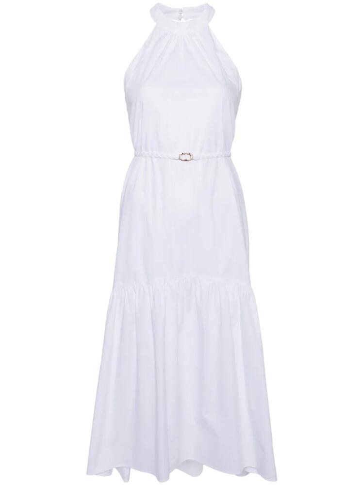 TWINSET American halterneck maxi dress - White Cover