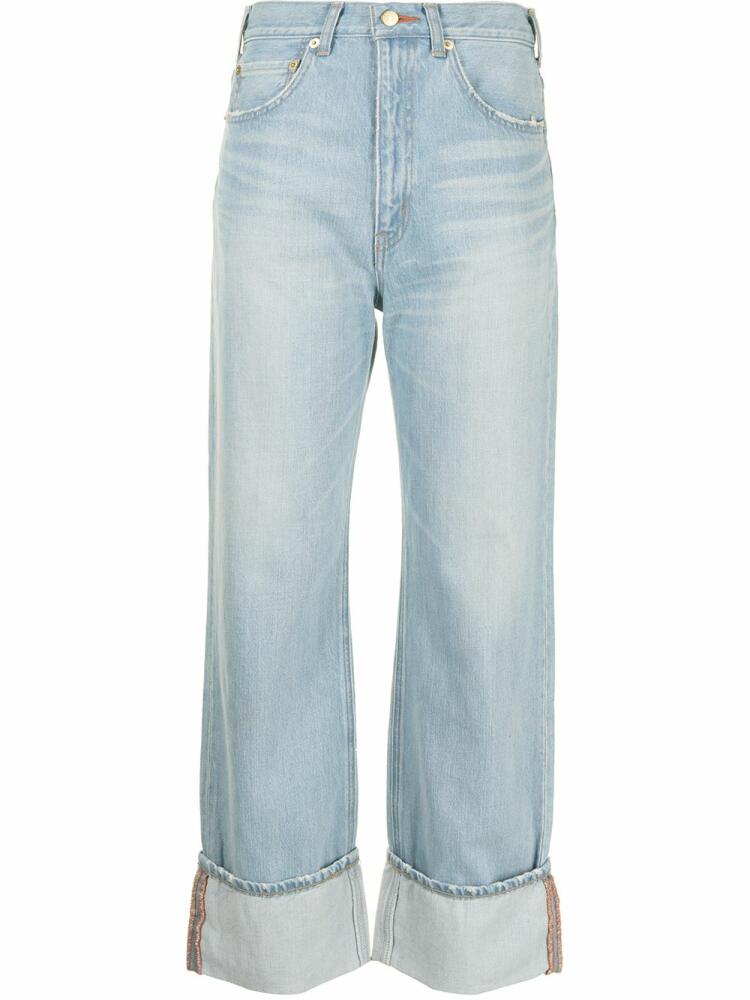 Tu es mon Tresor The Carnelian wide leg jeans - Blue Cover