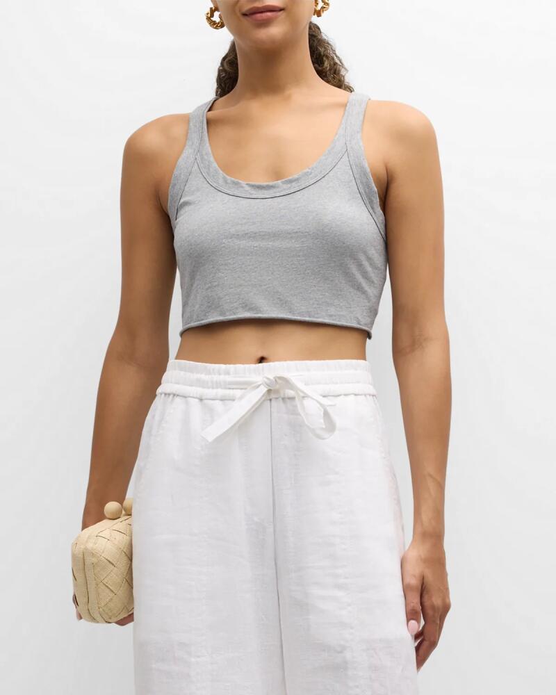 A.L.C. Halsey Cropped Scoop-Neck Tank Top Cover