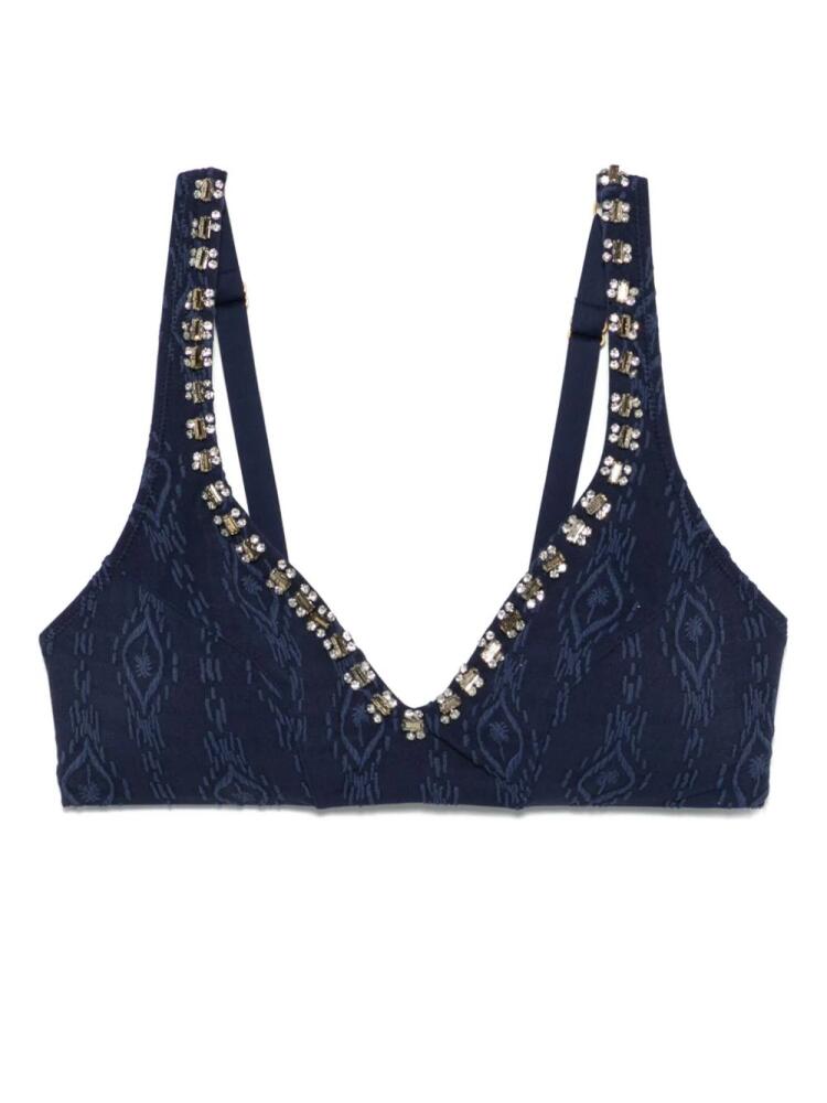 TWINSET embossed triangle bikini top - Blue Cover