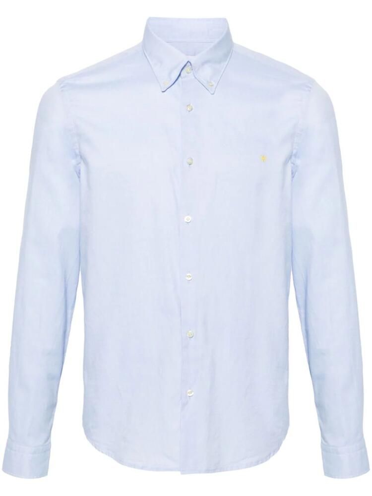 Manuel Ritz logo-embroidered cotton shirt - Blue Cover