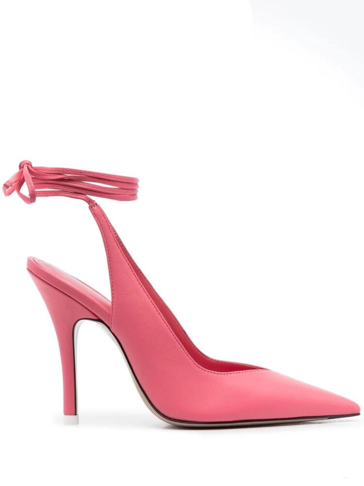 The Attico strap-detail pointed-toe pumps - Pink Cover