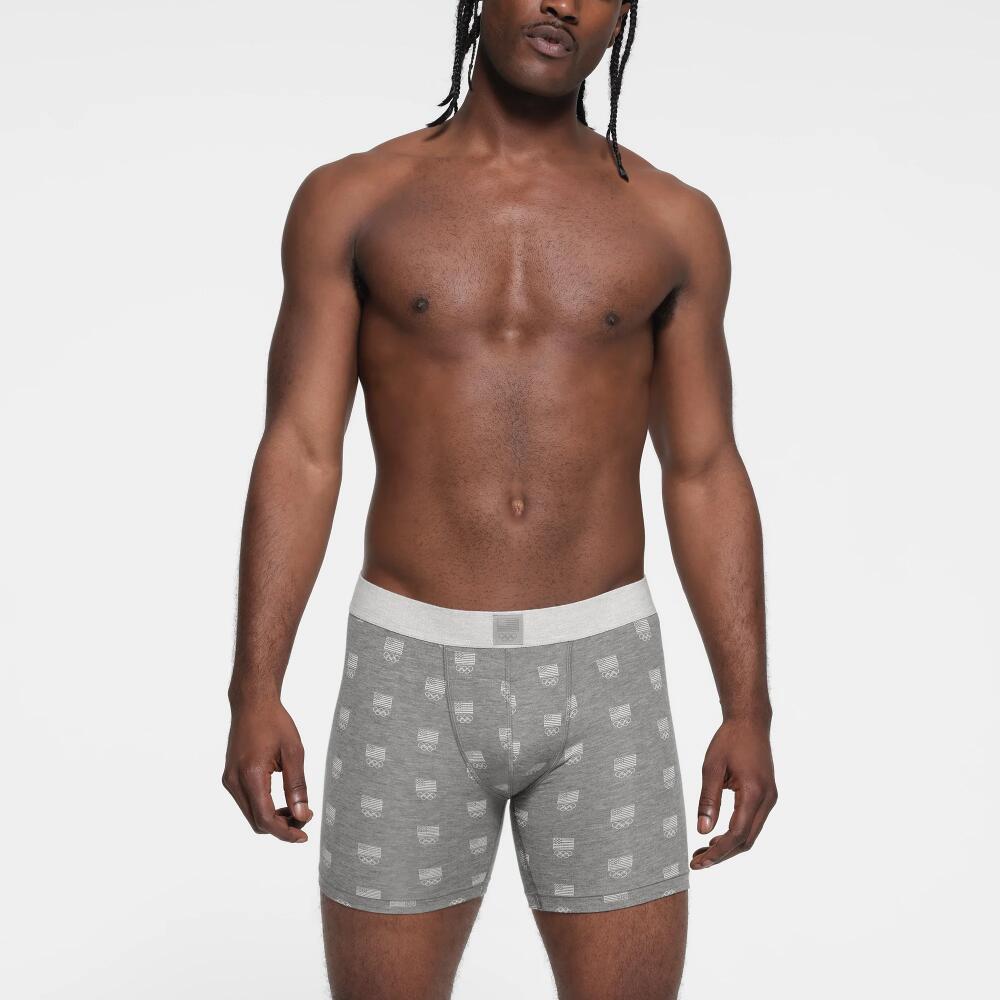 SKIMS Cotton Mens Olympic 5 " Boxer Brief | Grey | 3XL | SKIMS For Team Usa Cover