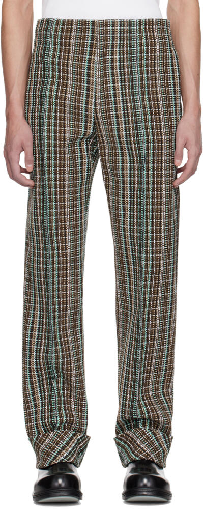 Bottega Veneta Brown Check Trousers Cover