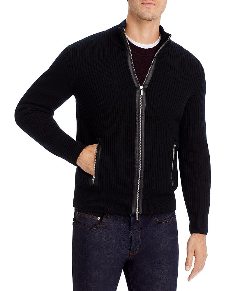 The Men's Store at Bloomingdale's Double Zip Front Cardigan Merino Wool Sweater Cover