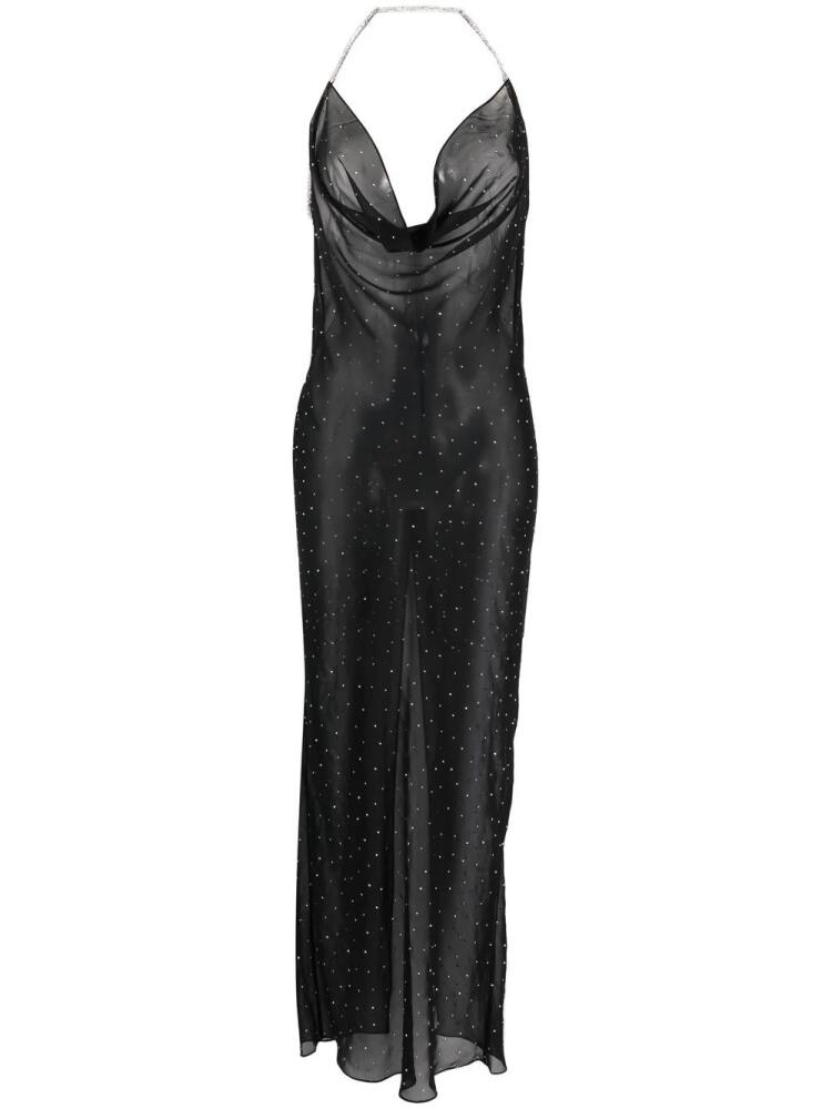 Nuè crystal-embellished sheer maxi dress - Black Cover