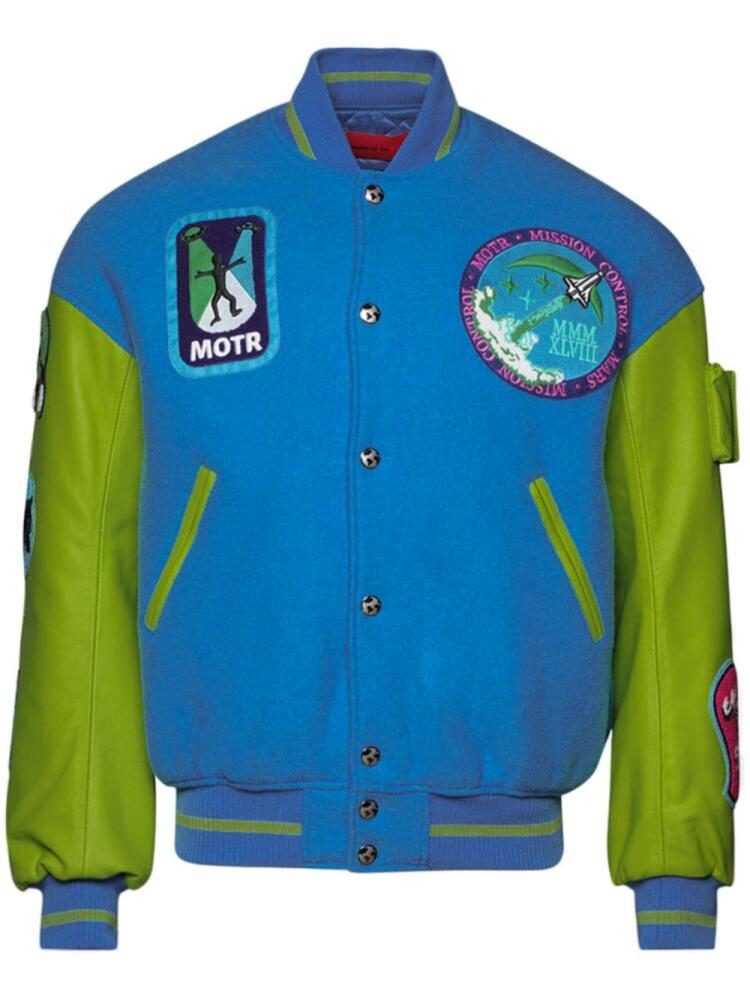 MEMBERS OF THE RAGE Varsity 1 logo-embroidered jacket - Blue Cover