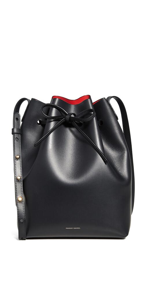 Mansur Gavriel Bucket Bag Black/Flamma Cover