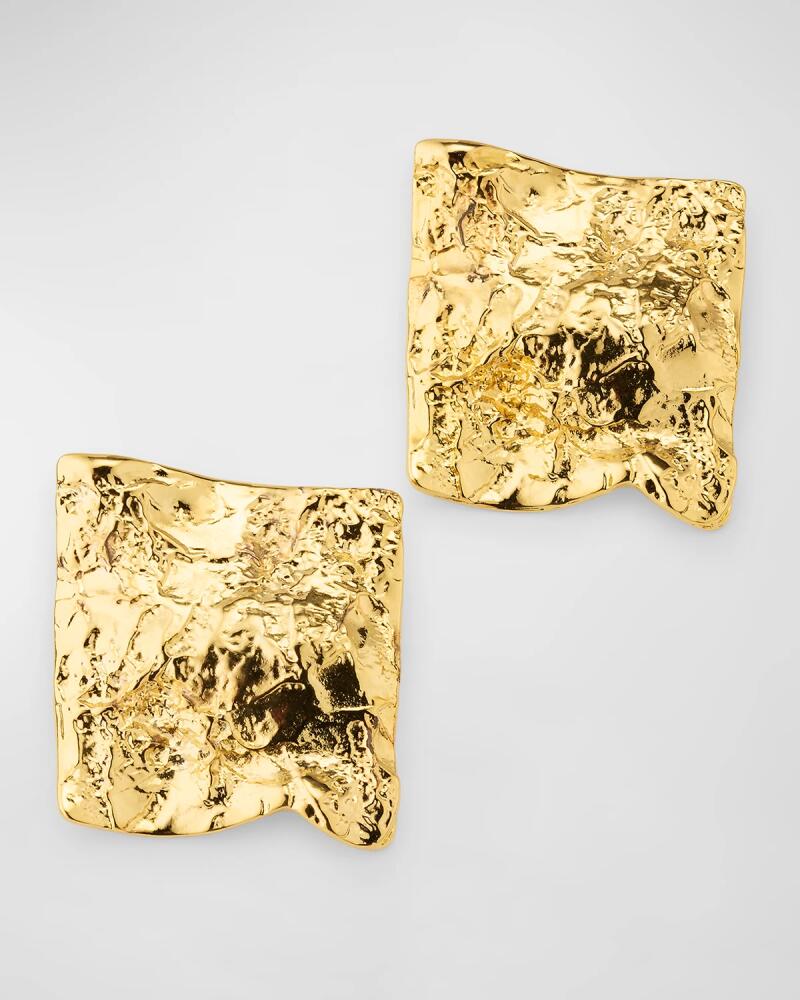 Devon Leigh Bent Square Gold-Plated Earrings Cover