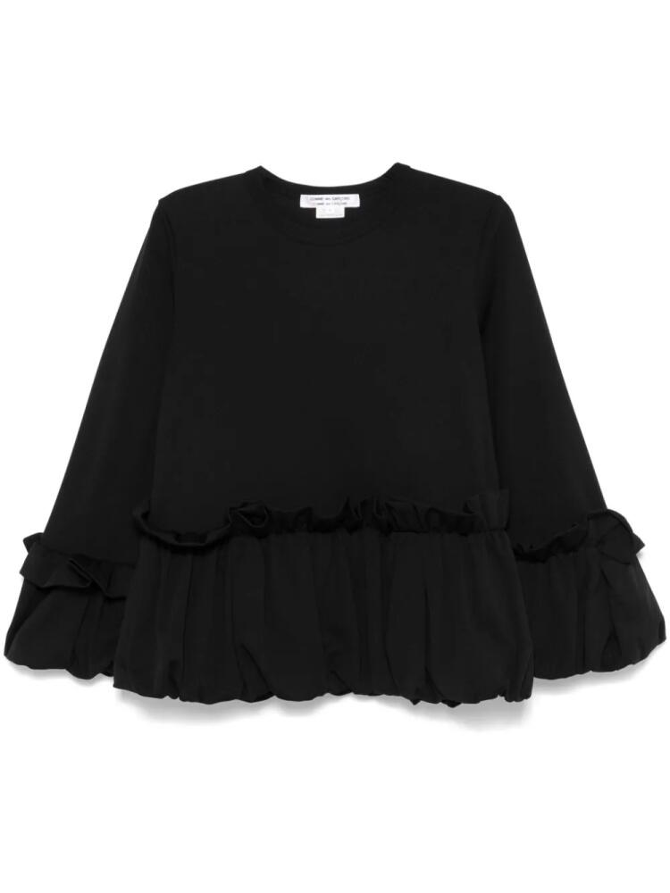 Comme Des Garçons Comme Des Garçons ruffle-trim T-shirt - Black Cover