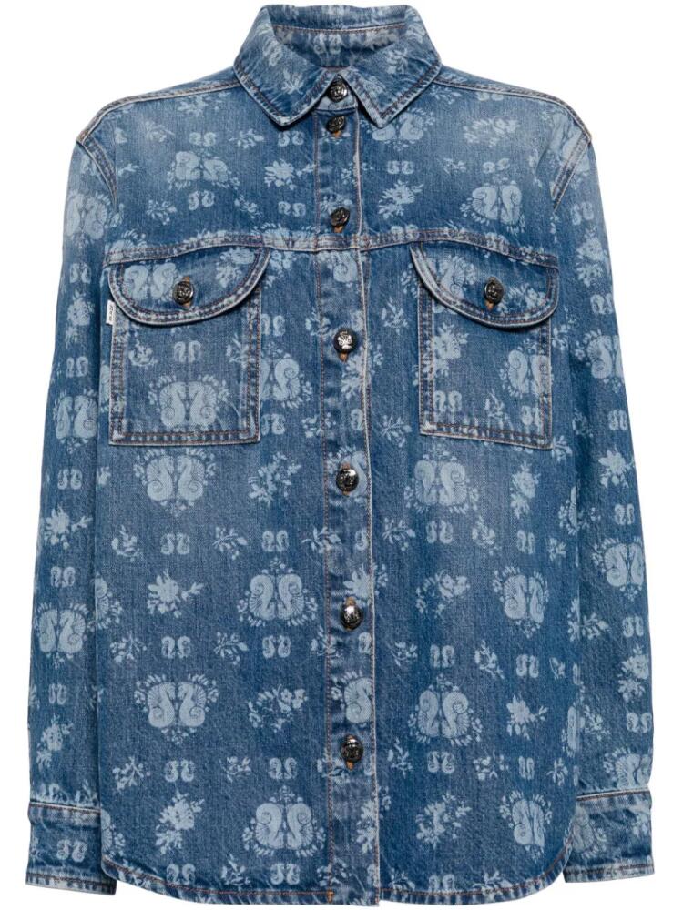 Blazé Milano Nariida paint denim jacket - Blue Cover