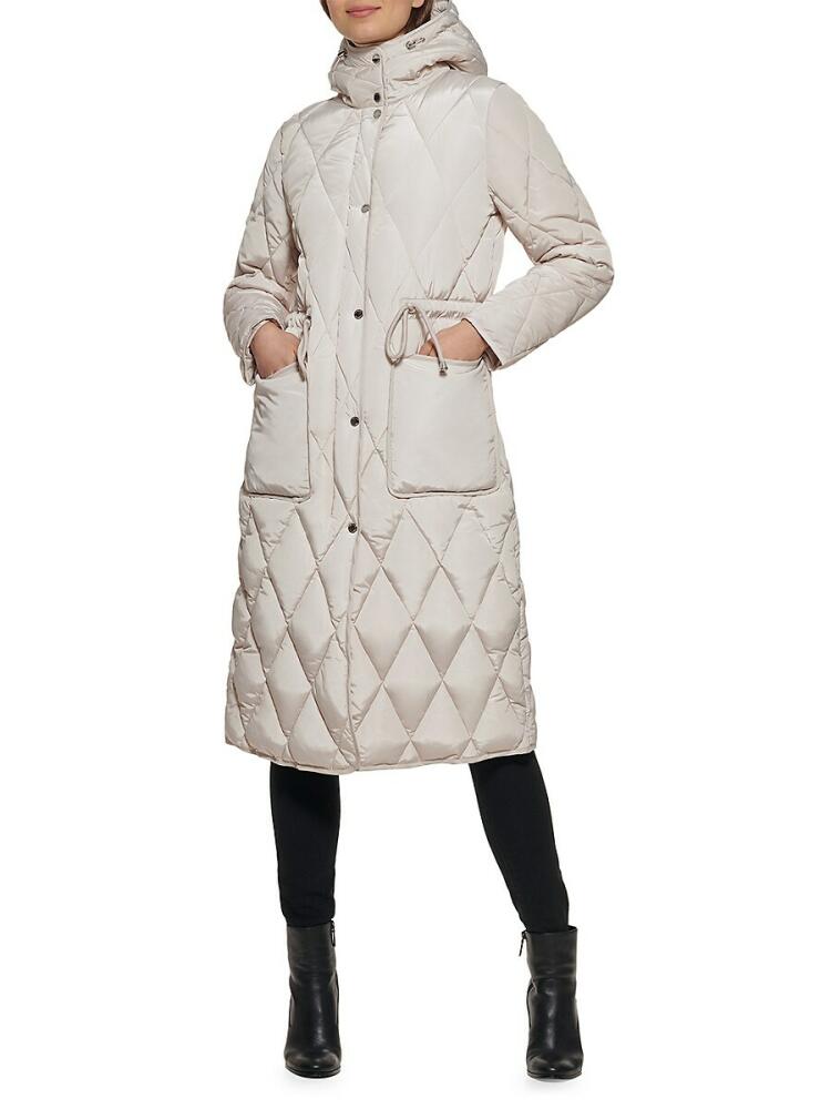 Kenneth Cole Women's Quilted Puffer Stadium Jacket - Birch Cover