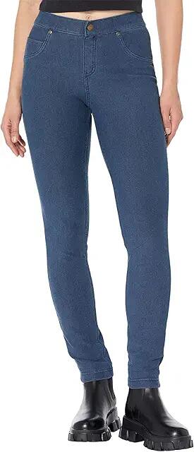 HUE Fleece Lined Denim Leggings (Medium Wash) Women's Jeans Cover