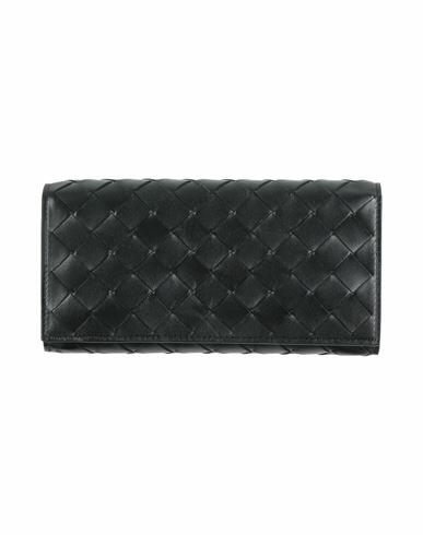 Bottega Veneta Woman Wallet Black Leather Cover