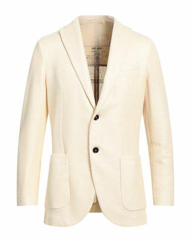 Circolo 1901 Man Blazer Light yellow Linen, Cotton Cover