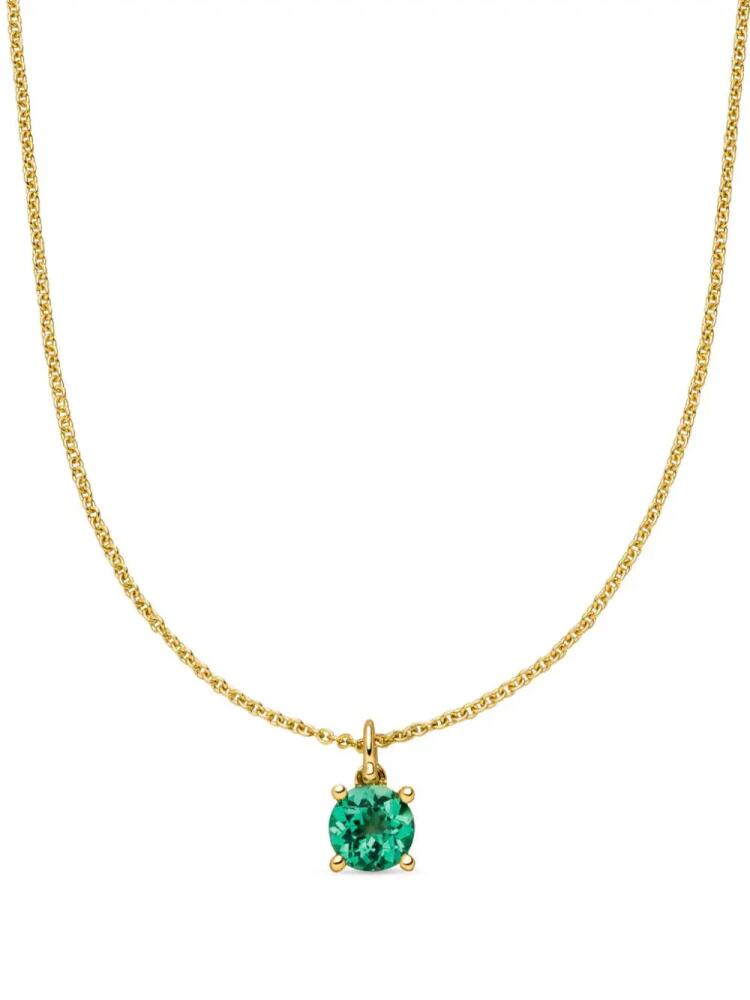 VEYNOU 14kt yellow gold Ella emerald necklace Cover