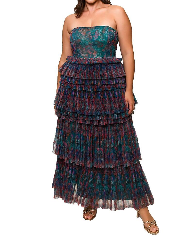 Hutch Plus Size Nalina Strapless Tulle Gown Cover