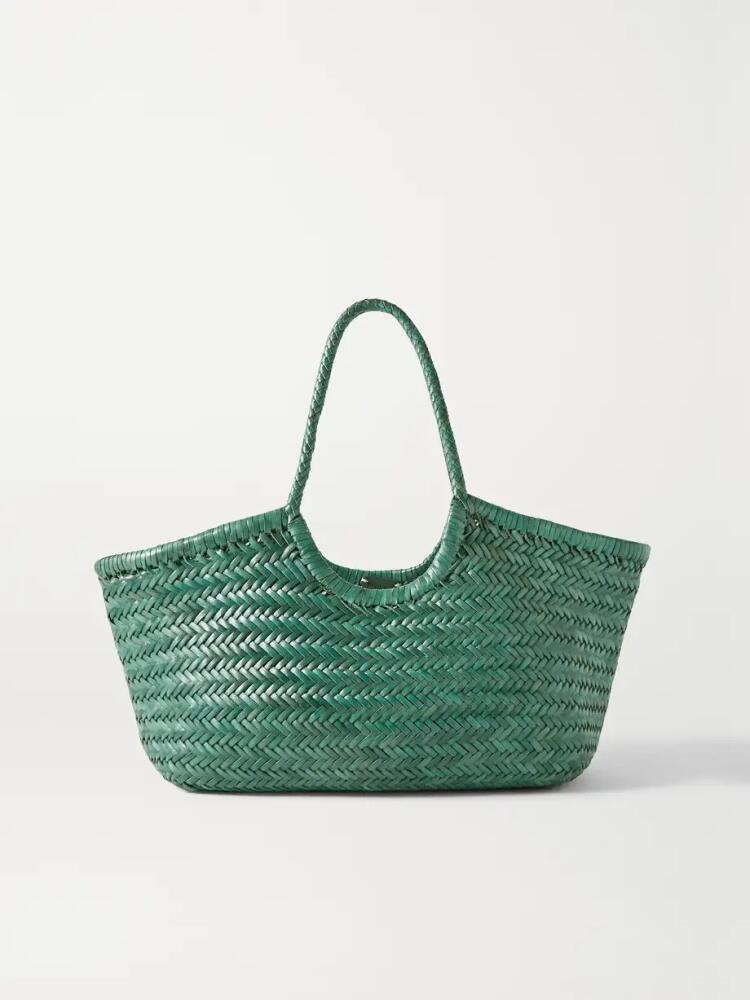 Dragon Diffusion - Nantucket Large Woven Leather Tote - Green Cover