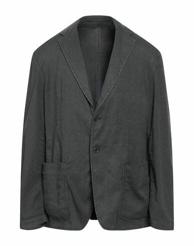 Dondup Man Blazer Steel grey Linen, Lyocell, Elastane Cover