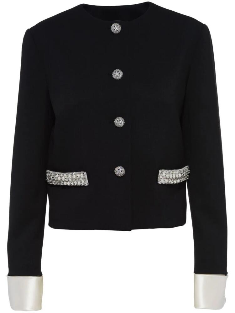 Miu Miu single-breasted grain de poudre jacket - Black Cover