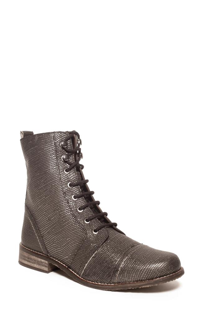 Unity in Diversity Liberty Organic Leather Combat Boot in Pull Pewter Cover