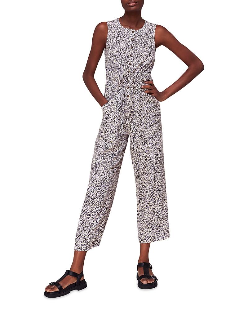 Whistles Jess Dashed Leopard Jumpsuit Cover