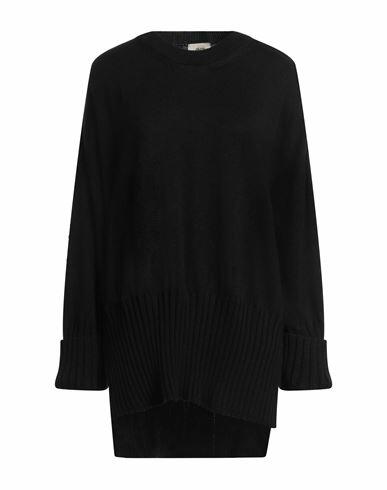 Akep Woman Sweater Black Merino Wool, Acrylic Cover