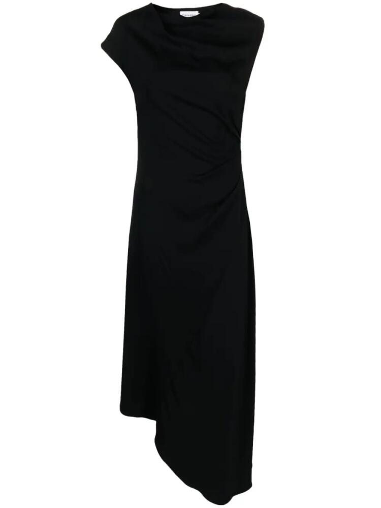 Calvin Klein boat-neck gathered maxi dress - Black Cover