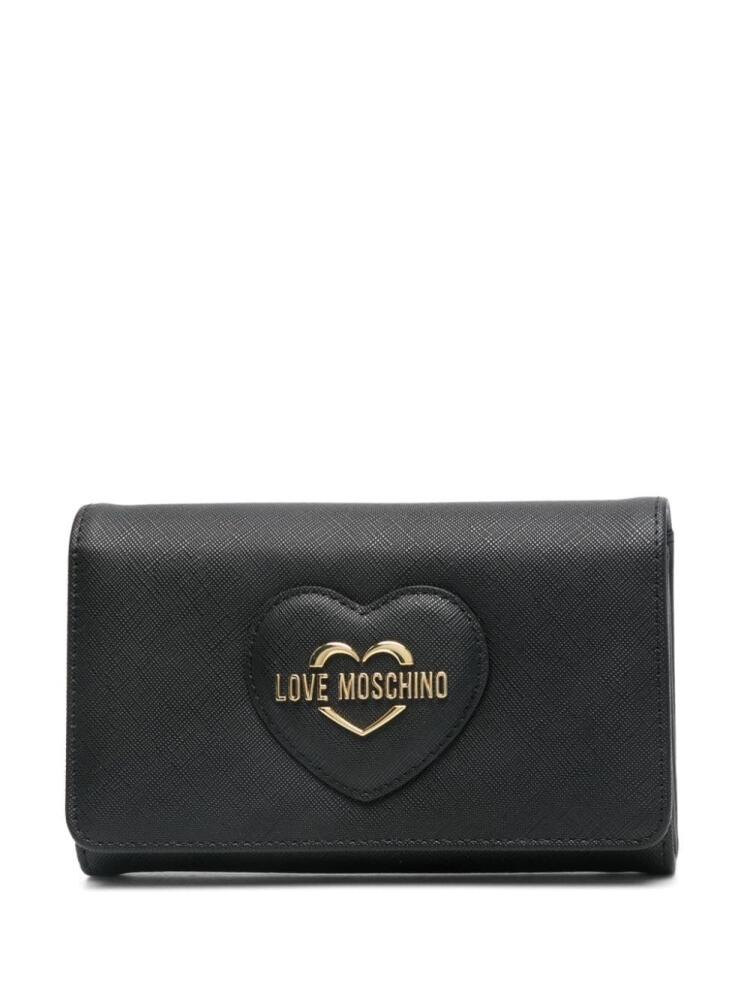 Love Moschino logo-plaque wallet - Black Cover