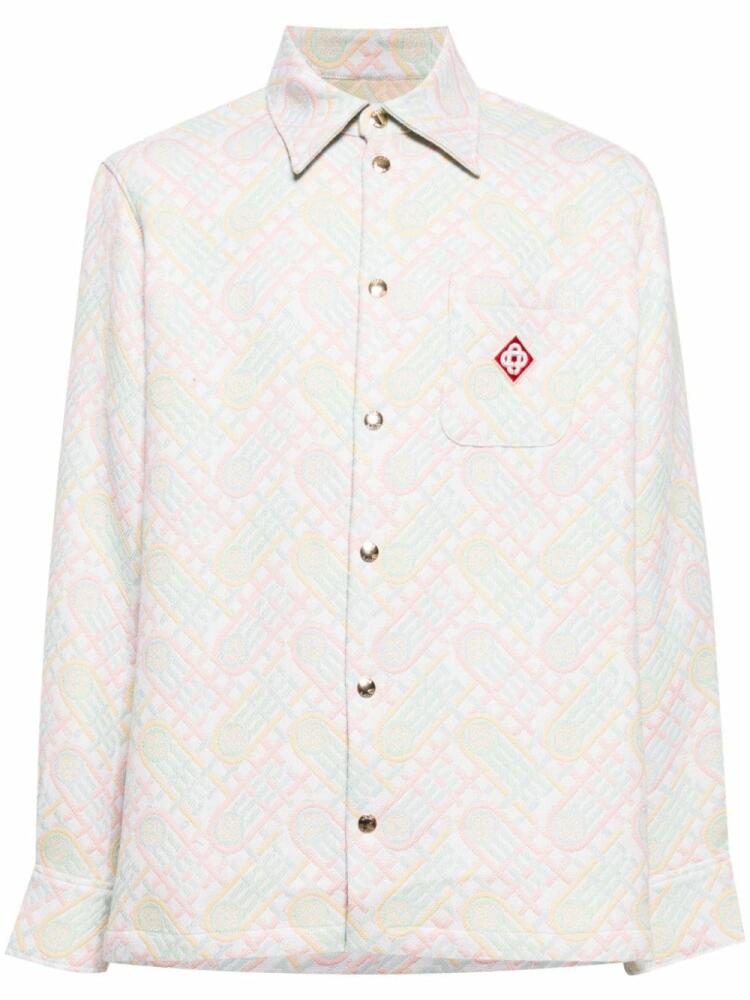 Casablanca logo-appliqué monogram-jacquard jacket - Green Cover