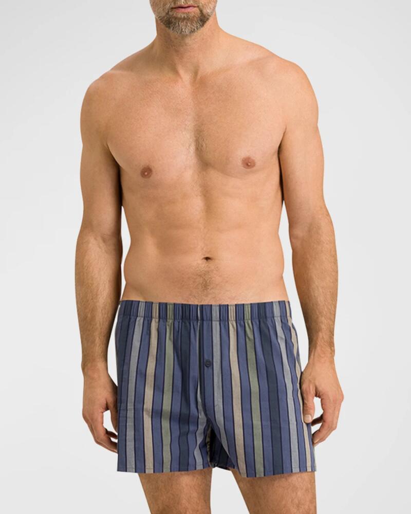 Hanro Men's Fancy Woven Cotton Boxers Cover