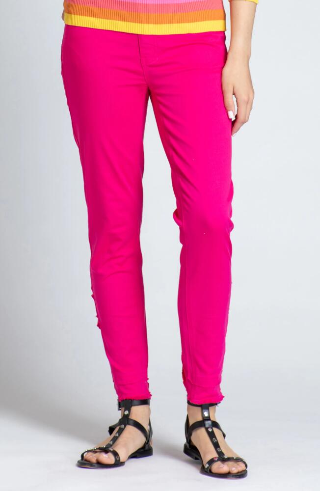 APNY Double Tulip Hem Back Skinny Jeans in Pink Cover