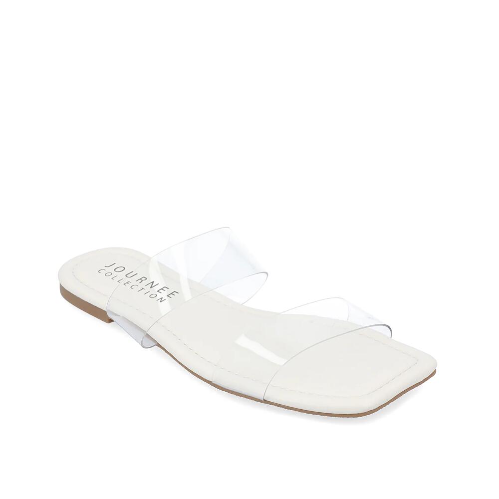 Journee Collection Amata Slide Sandal | Women's | Off White Cover