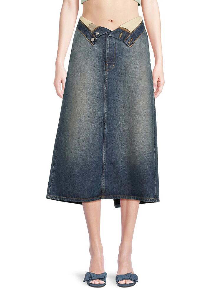 EB Denim Women's Madison Denim Midi Skirt - Blue Dream Cover