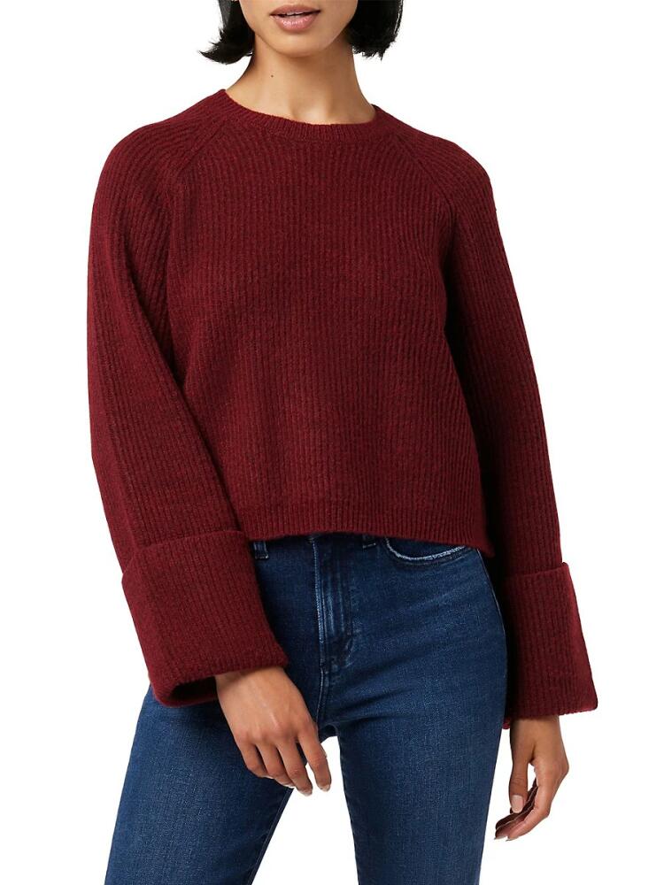 Joe's Jeans Women's The Rey Ribbed Wool Blend Sweater - Red Cover