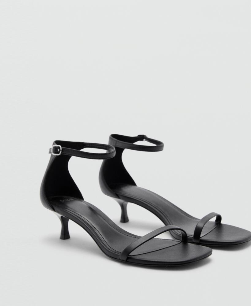 Mango Women's Strappy Heeled Sandals - Black Cover