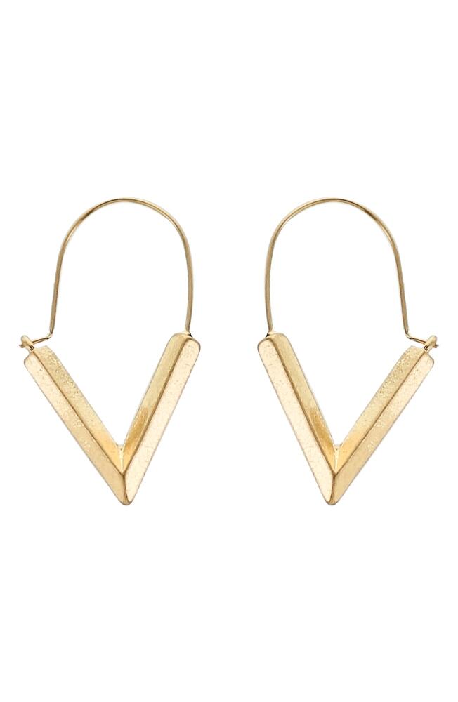 Panacea V-Hoop Threader Earrings in Gold Cover