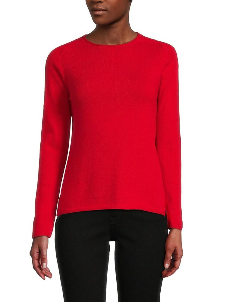 Sofia Cashmere Women's Solid Cashmere Sweater - Red Cover