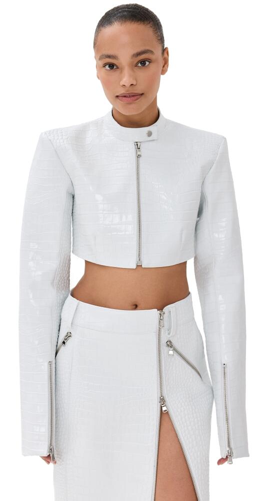 LaQuan Smith Cropped Jacket White Cover