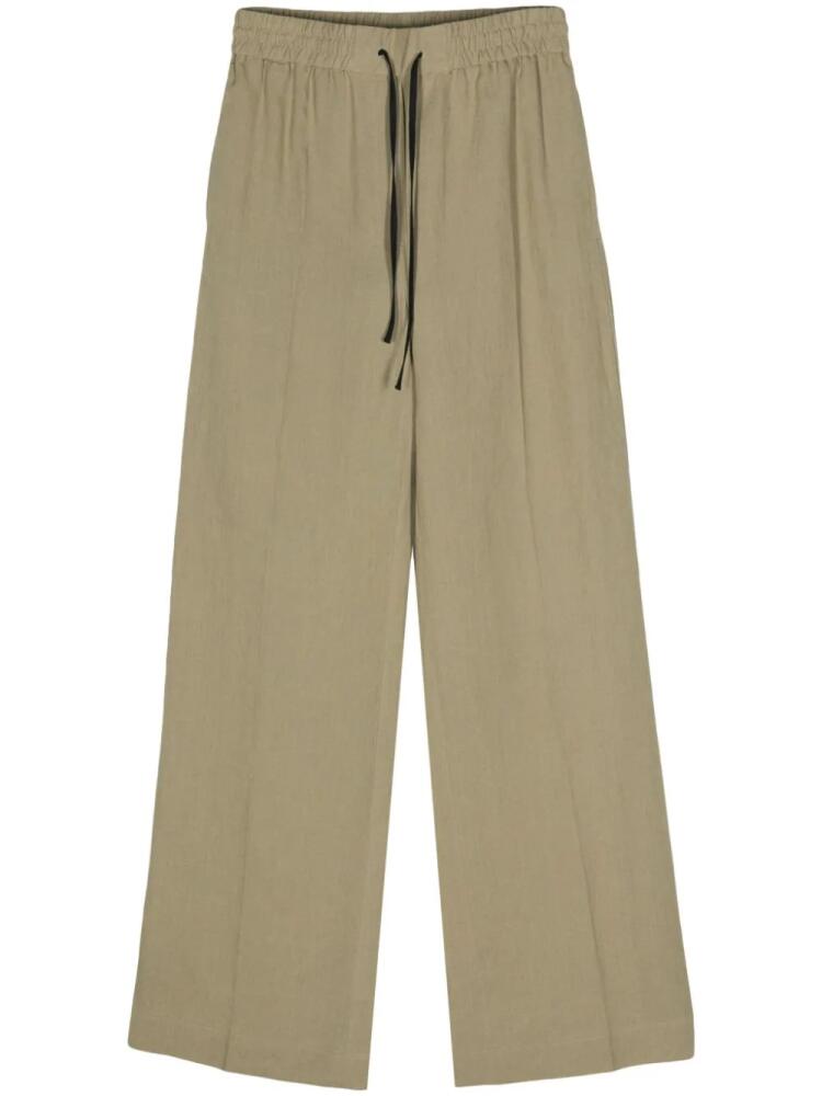 Paul Smith wide-leg linen trousers - Green Cover