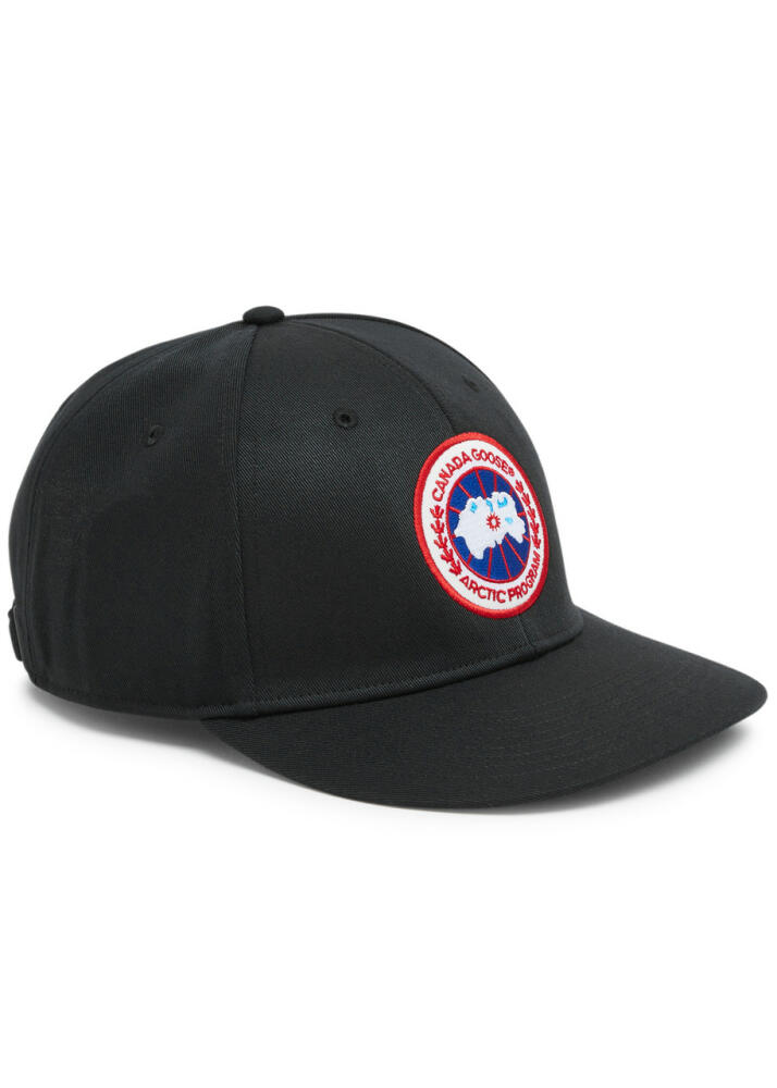 Canada Goose Women's Black Arctic Logo Twill Cap - Fully Lined & Embroidered Designer Plaque Cover