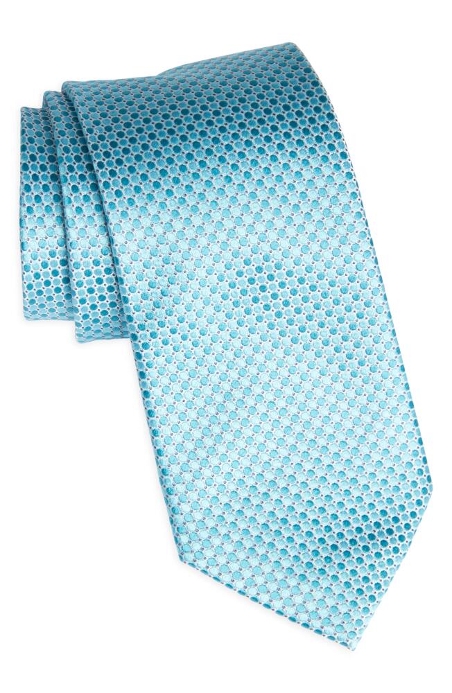 Nordstrom Pattern Silk Tie in Teal Cover