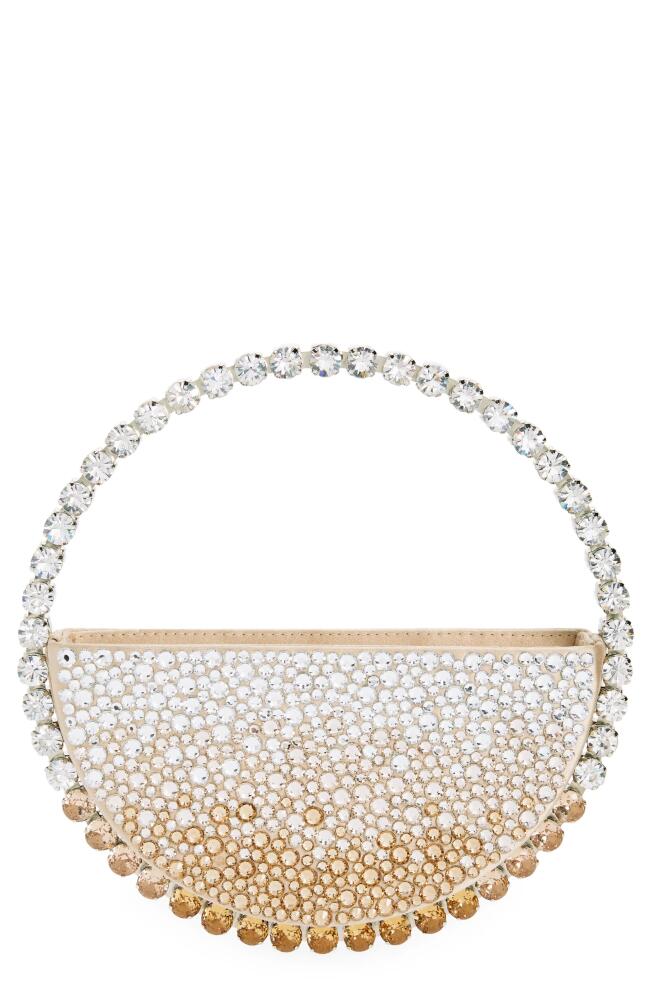 L'alingi Eternity Crystal Embellished Clutch in Gold/silver Cover