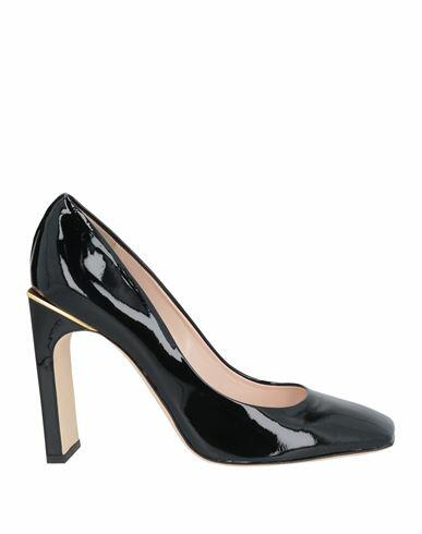 Pollini Woman Pumps Black Leather Cover