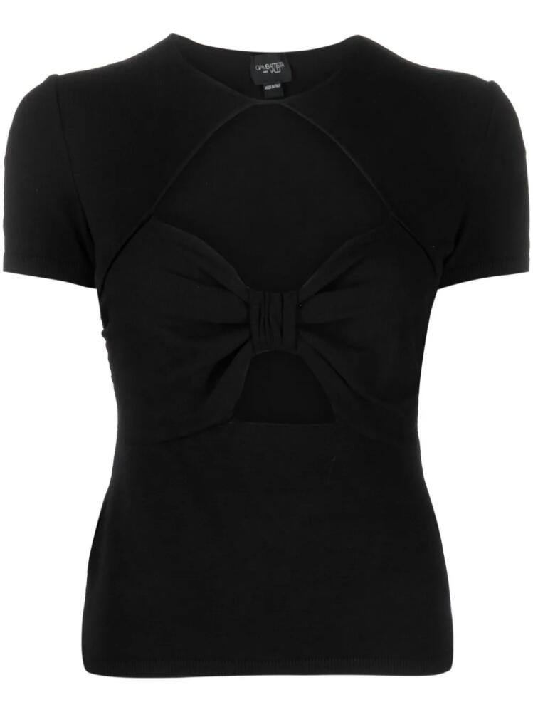 Giambattista Valli cut-out short-sleeve top - Black Cover