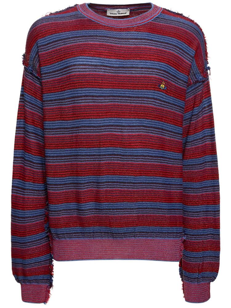 VIVIENNE WESTWOOD Striped Wool & Silk Knit Sweater Cover