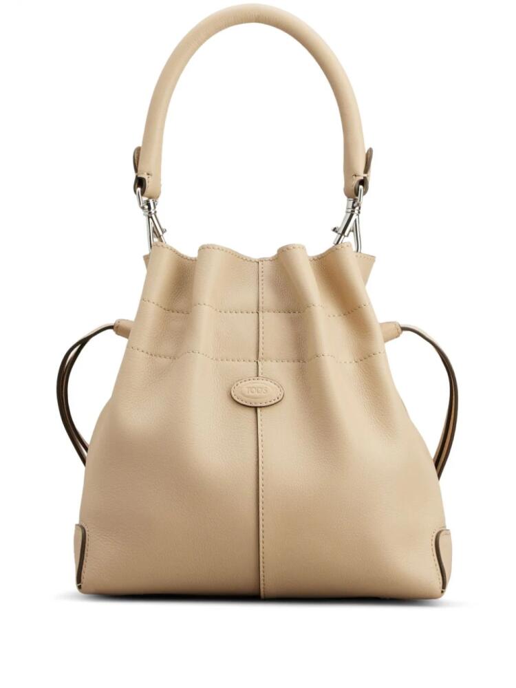 Tod's mini Di leather bucket bag - Neutrals Cover