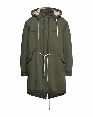 Golden Goose Man Coat Military green Cotton Cover